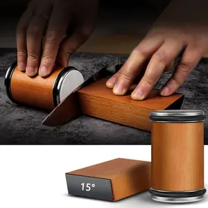 Multifunctional Rolling Sharpener, Classic Aluminum Alloy Diamond Abrasive Drum Sharpening Stone, Durable Kitchen Tool