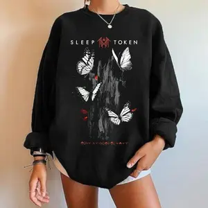 Sleep Token T-shirt, Butterflies Band Crewneck Sweater, Logo Sleep Token Hoodie, Unisex Shirt, Sleep Token Tee, Shoe Rack Organizer