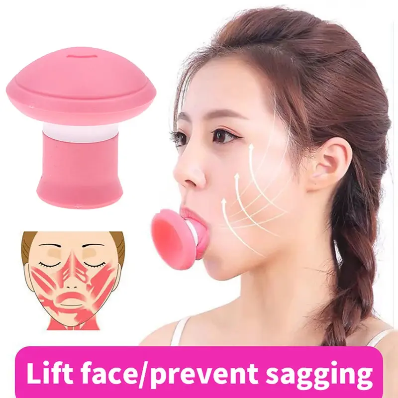 V Shape Face Slimming Lifter, Face Lift Skin Firming Exerciser, Muscle Training Facial Silica Gel Tools, Portable Skin Care Tool for Women, Facial Lifting Tool, Face Sculpt Tool, Silicone, V Shape Contour