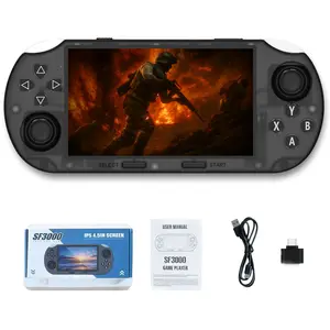 Retro Handheld Game Console with 4.5 Inch HD Screen, Built-in many Retro Games, 3000mAh Rechargeable Battery, for Boys Gift Gaming & accessories, SF3000HD
