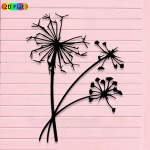 1pc Romantic Dandelion Metal Wall Art, Romantic Dandelion Statue Mural, Iron Craft, Perfect for Bedroom, Boudoir, Love Alcove Decor, Artistic Metalwork, Intricate Craftsmanship, Valentine's Decor, Ideal Gift for Nature Lovers