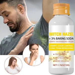 Witch hazel deodorant cream --60% witch hazel, baking soda, glycerin, aloe vera --armpit odor control, long-lasting freshness --fresh smell, mild and long-lasting, moisturizing and nourishing --armpit deodorant cream --unisex
