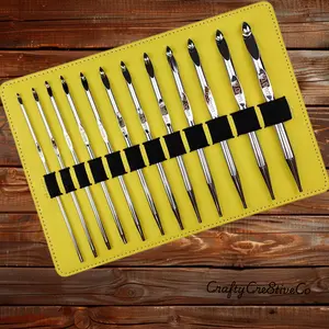 Interchangeable Metal Tunisian Crochet Hook Set-Nickel Plated Aluminum Crochet Hooks Interchangeable 3mm-10mm Ergonomic Crochet Hooks