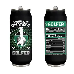 Golfer Tumbler 17oz Course Straw Lid Insulated Leakproof Water Bottle Father's Day Gift for Men Stainless Steel Portable Drinkware Cup