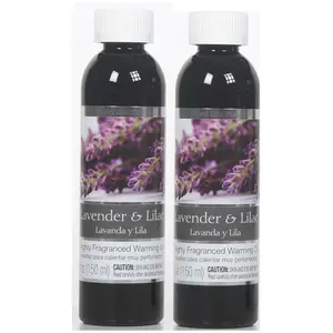 Lavender & Lilac Scented Warming Oil - Set of 2 (5 oz Each)