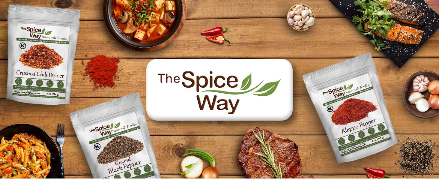The Spice Way Crushed Red Pepper Flakes - Hot Red chili Pepper Flakes - Premium Quality, All-Natural, and Preservative-Free