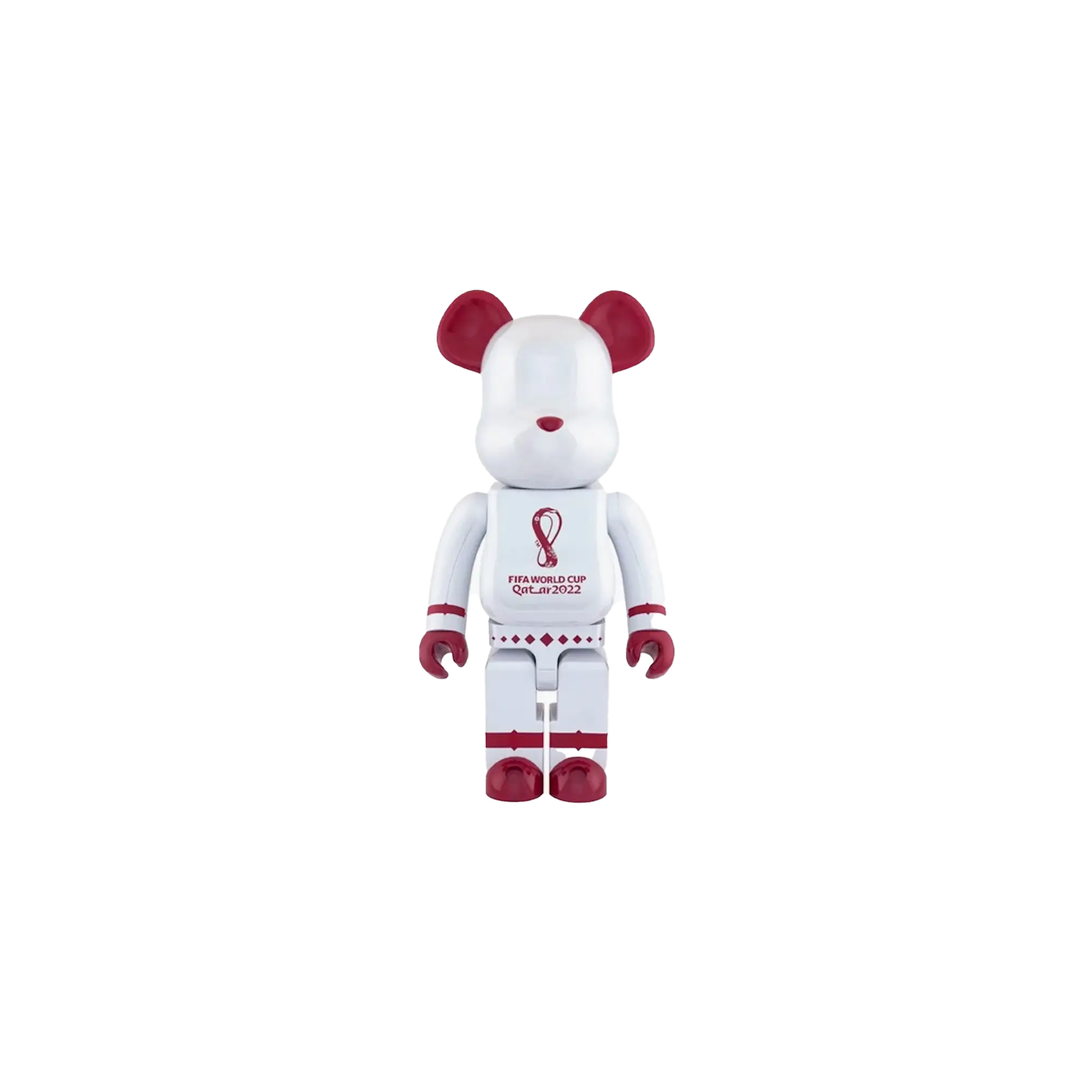 Bearbrick FIFA World Cup Qatar 2022 "White Chrome - 1000%" MEDI3039