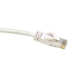 212 MAIN 100ft Snagless Gold Plated CAT 6 Patch Cable, White PVC Jacket, 550MHz Band, Male-to-Male RJ-45 Plugs, High-Speed Data for High-Bandwidth Apps, Compatible with Patch Panels, Routers, Voice Systems, Hubs