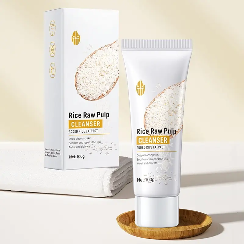 Moisturizing Rice Facial Cleanser, a Foaming Cream Face Wash for Daily Facial Cleansing, Gentle for Sensitive & All Skin Types - 100g, Cleanser For Sensitive Skin, Hydrating, Evening, Korean, Facial Wash