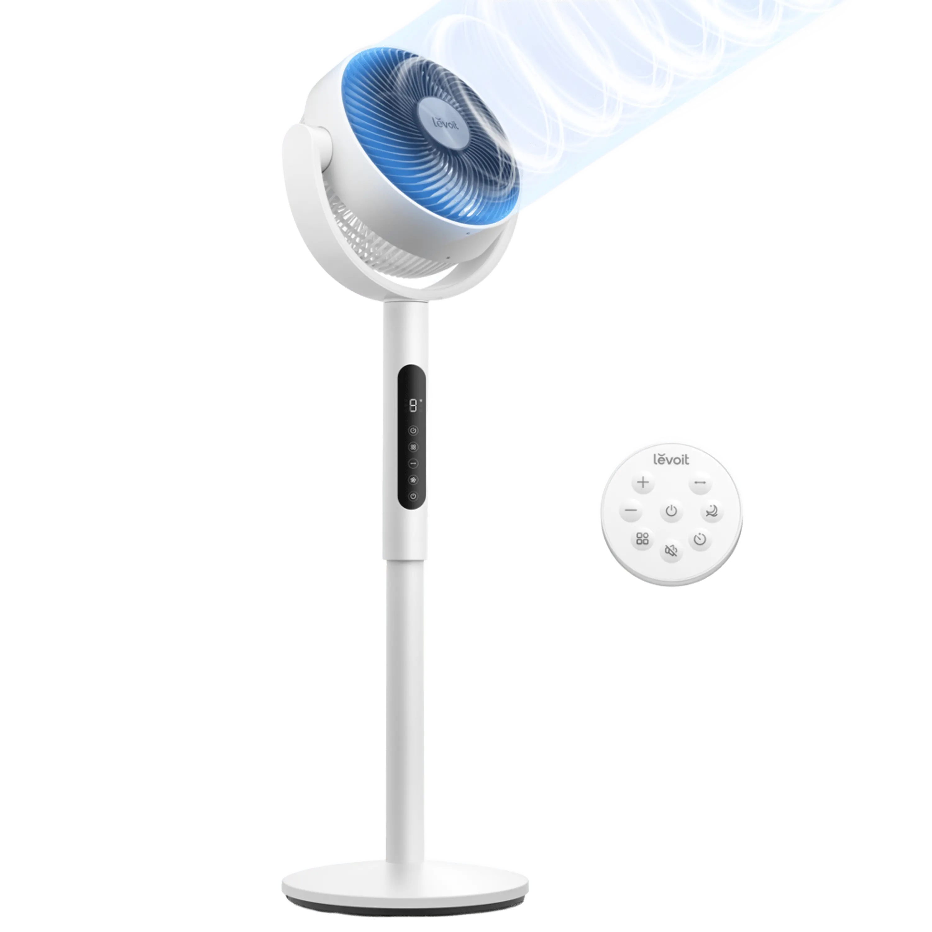 Levoit Corebreeze R432 Multifunctional Cooling Rotating Body Fan - 82ft Air Circulator, Remote Controlled, 20dB Quiet Mode, 9 Speeds, Sensor, Timer, Pedestal & Tabletop Modes, Lithium Metal, Low Noise Pedestal Design, Fan for Bedroom,techvibes