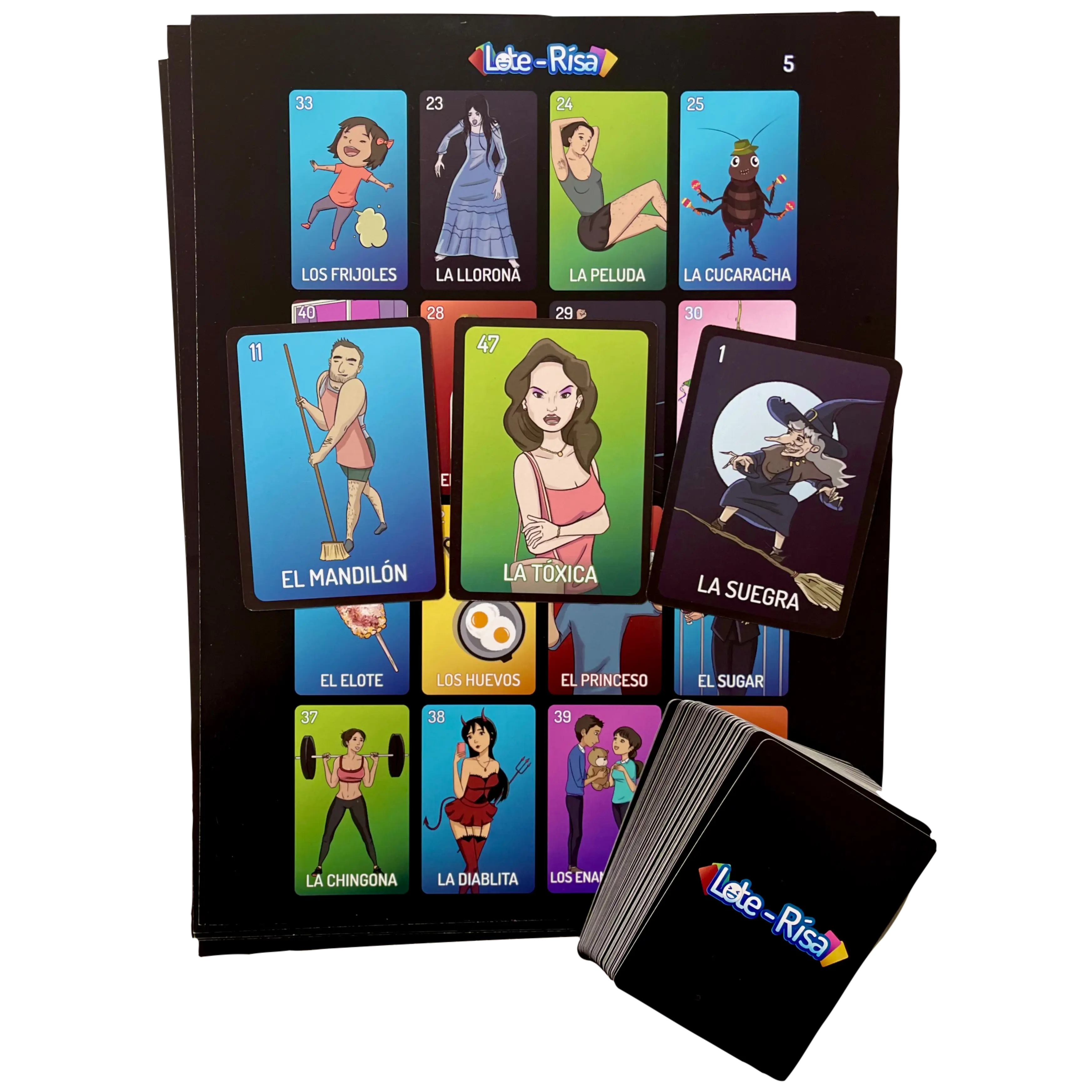Juego de Lote-Rísa Card Set Card Games- Included 10 Boards and Deck of Cards
