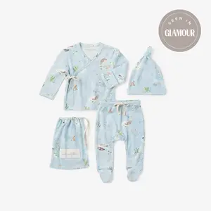 Otter Lake Printed Organic Cotton Layette Set