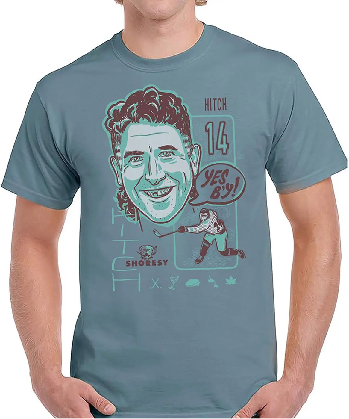 Shoresy Hitch Yes B'y Slate T-Shirt Sweatshirt Hoodie Unisex Apparel Gift