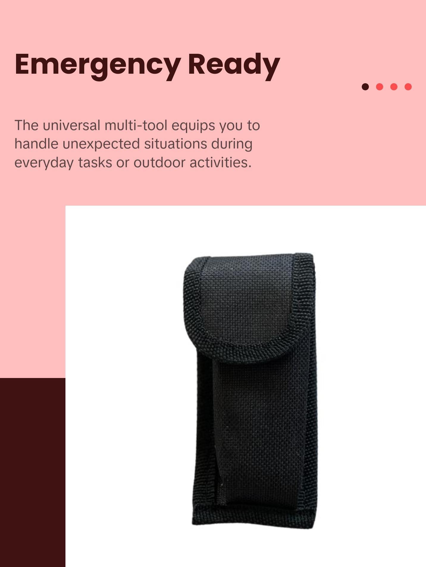 RTG Universal Multi-Tool – Versatile Stainless Steel Pocket Tool for Everyday Carry, Survival, and Outdoor Adventures