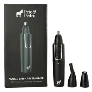 Nose & Ear Hair Trimmer - 3 Attachments For Nose, Ear, Eyebrows, & Facial Hair Detailing | Stainless Steel, Wet & Dry Use, USB Rechargeabable | Pain-Free Hair Removal | High Speed, But Quiet 360 Degree Rotation Motor