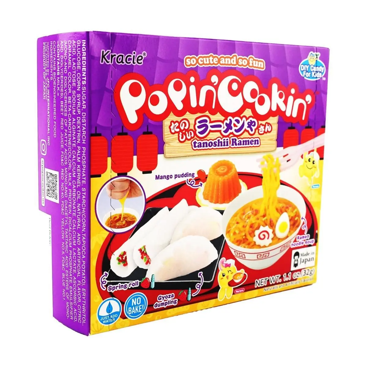 Kracie Popin' Cookin' Ramen Shop DIY Candy Kit - Fun Japanese Food Toy for Kids & Adults, Easy & Edible Craft, 32g