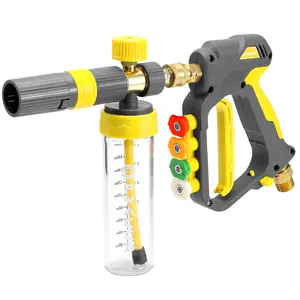 【fathersdaygift】PWACCS No-Dilution Pro Foam Cannon, Car Foam Sprayer, Small Pressure Washer Short Gun Spray Lance, 4 Spray Nozzles, Car Wash Accessory