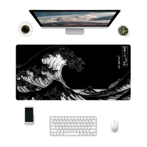 Japanese Mouse Pad Large Japanese Desk Mat XL Anime Gaming Keyboard Mat Non-Slip Rubber Base for Home Office 31.5”x15.75”