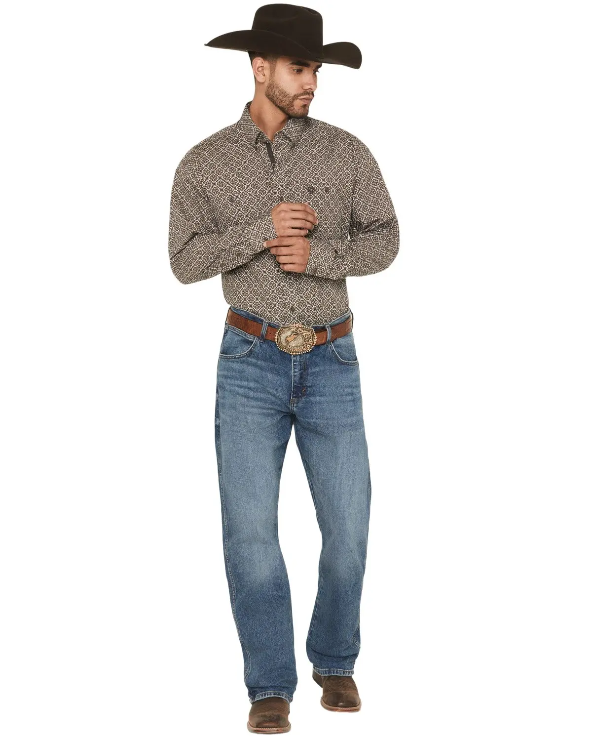 Wrangler Men's Retro Men'S Harris Medium Wash Relaxed Bootcut Stretch Denim - 112367677