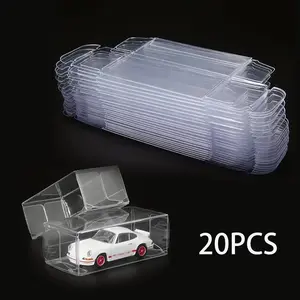 20pcs PVC Car Mold Protective Box, 1:16 Scale Transparent Storage Case, Ideal for Collecting & Organizing Miniature Vehicles, Clear Storage Box