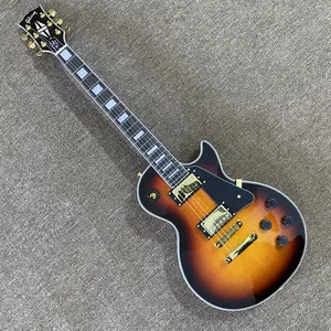 LP electric guitar flame maple top gold hardware HH pickups mahogany body Rosewood fingerboard 6 strings