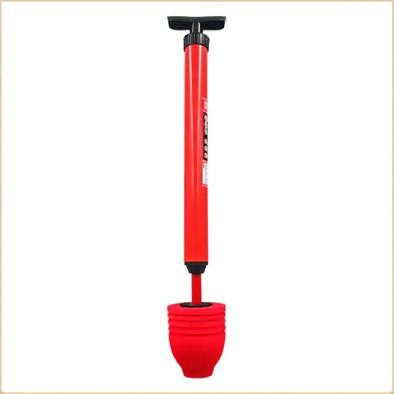 Stainless Steel Household Toilet Plunger - Durable Drain Cleaning Tool with Turbine, Scratch-Resistant Flexible Head for Efficient Clog Removal in Camping Bathroom Drains