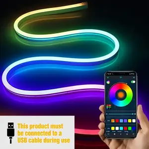 LED Strip Lights: 16-Foot (Approx. 5 Meters) Smart APP-Controlled Music-Sync Light with RGB Color Changing & Remote, Ideal for Bedrooms, Kitchens, Parties & Gaming Rooms, Neon Accent Lights, LED Ambient Light