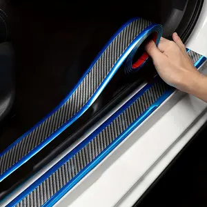 Car Threshold Anti-stepping/Scratching Door Decor Bump Sticker Car Door Trim Sticker 1 Meter Car Accessories