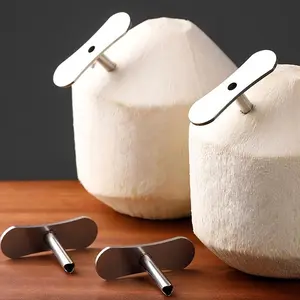 Stainless Steel Coconut Opener with a Cutting Knife, Reusable Coconut Drilling Tool