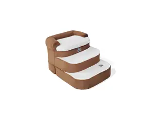 Steppy Bed 5.5 - 3 Step Dog Steps - Round Base