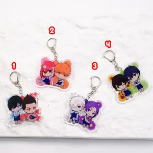 Blue Lock Anime Acrylic keychain Isagi Yoichi Bachira Meguru Peripheral Model Figure Stand Desktop Display Ornaments Model Gift Collection