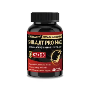 HIILEATHY Shilajit for Active Lifestyles – with K2+D3, Fulvic Acid & Electrolytes | Energy, Muscle Recovery & Joint Support – 60 Caps