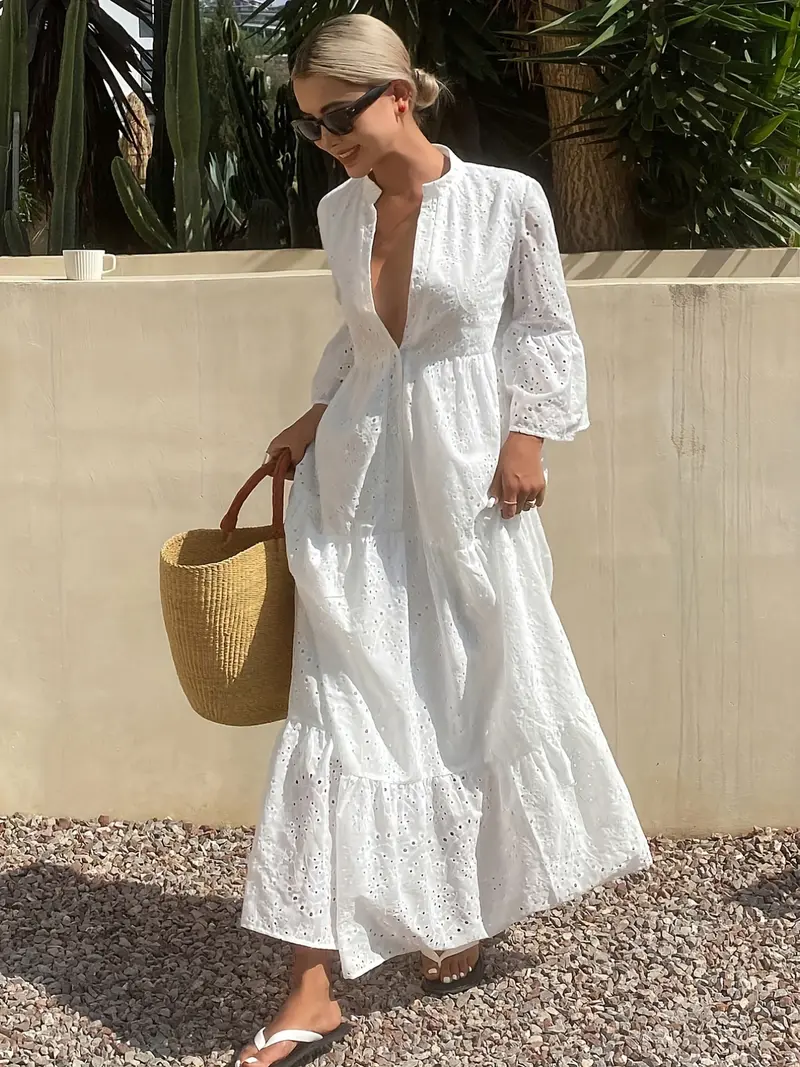 white dress with sleeves - TikTok Shop white dress with sleeves - TikTok Shop