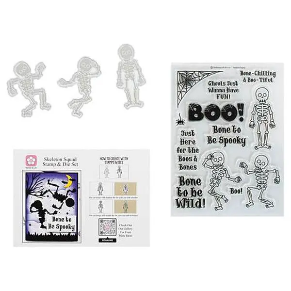 Crafts & Sewing Stamps of Life Skeleton Squad Halloween Stamp and Die Set