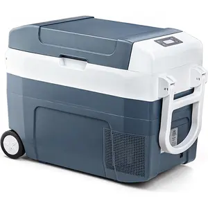 COWSAR Car Refrigerator 12 Volt Mini Fridge 41 Quart 45L Portable Freezer Electric Cooler Intelligent Control Panel -4℉-50℉ LED 12V DC & 115V AC for Car/RV/Camping/Travel