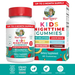 MaryRuth's Kids Nighttime Gummies - Sugar Free - NO Melatonin - L Theanine - Lemon Balm - Chamomile - Vitamin B6 - Relaxation - Vegan - 60 Count