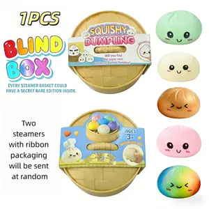 Expression Rich Giant Squishy Dumpling Blind Box, Stress Relief Toy, Soft Tpr Material, Surprise Unboxing, Valentine's Day Gift, Easter Gift
