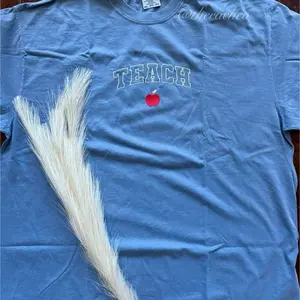 Embroidered TEACH T-Shirt, Teacher Tshirt
