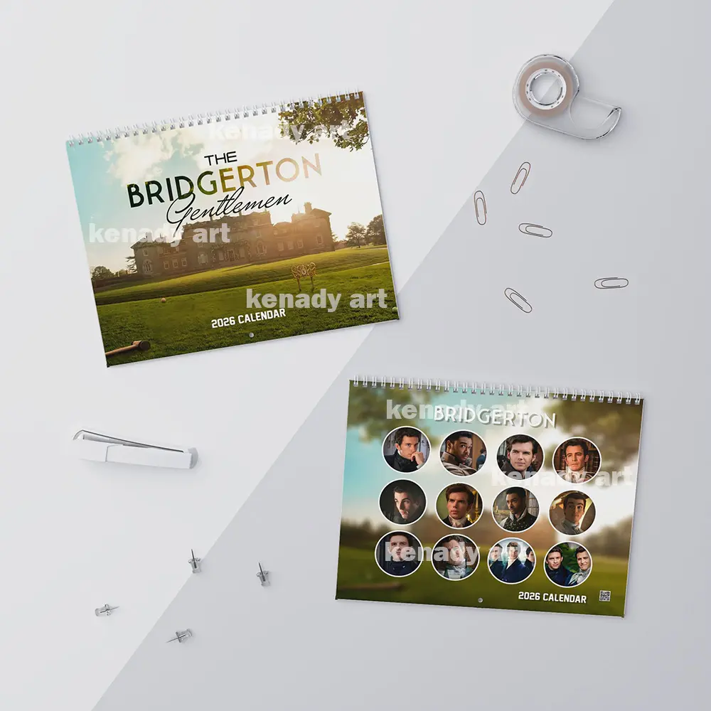 Bridgerton Gentlemen 2027 2026 Wall Calendar Simon Basset Collin Benedict Anthony Bridgeton Brothers Calendar Movies Gift For Fan  High-Quality Paper Large Vibrant Images