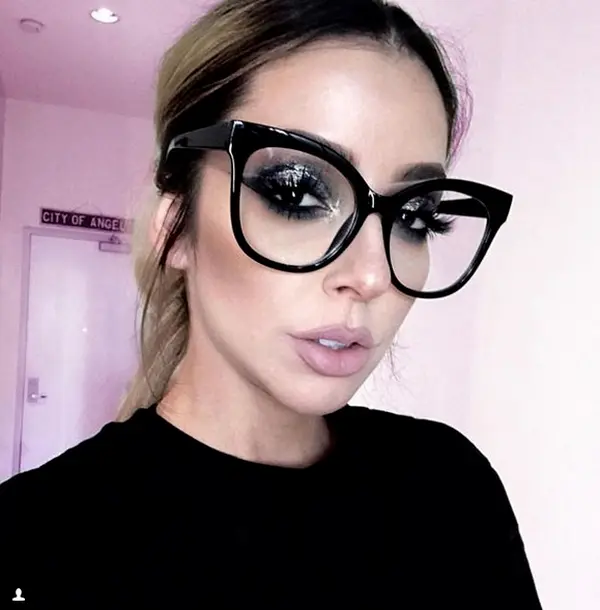 XXL OVERSIZED Cat Eye MISS GORGEOUS Clear Eyeglasses Glasses COMPUTER LENS Blue Light Blocking Lenses Eye glasses gafas oculos Removable Lenses