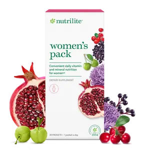 Nutrilite Women's Pack 30 Packets Daily Multivitamin & Plant-Based Supplements for Women's Wellness Support Healthcare Edible Fitness Dietary