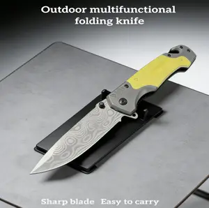 UFMUFM High-Precision Multi-Functional Pattern Folding Tool - Ergonomic Yellow Handle Kitchenware Accessory, Portable Camping Survival Tool with Durable Outdoor EDC Capabilities, Durable Outdoor Tool, Precision Camping Tool, Survival Gear Equipment