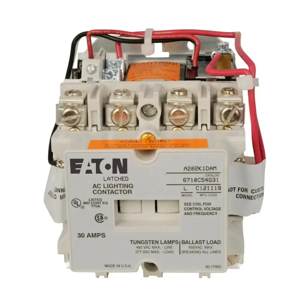 A202K1GAM - Eaton / Cutler-Hammer - 30A 8-Pole A202 Magnetically-Held Lighting Contactor