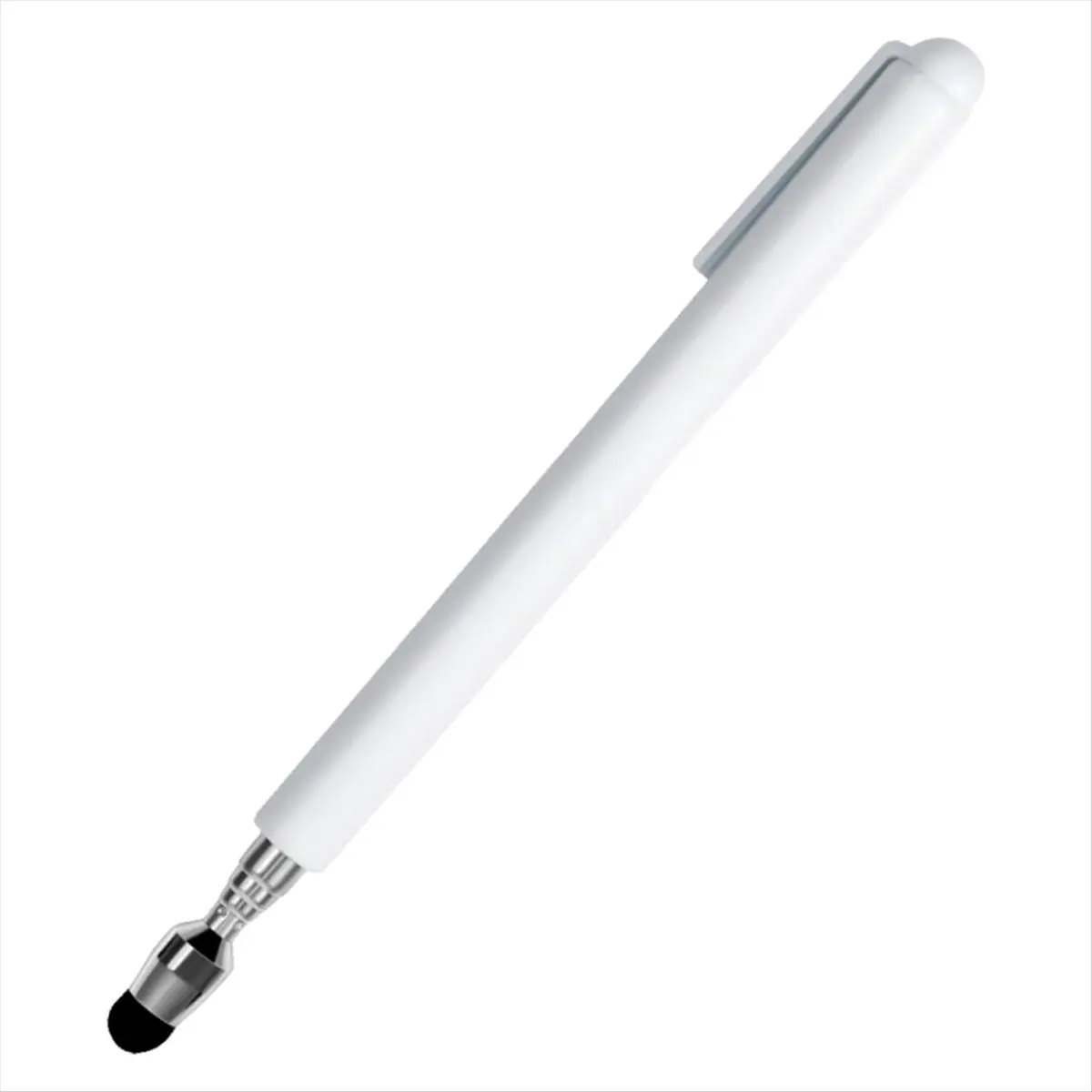Universal Telescopic Stylus Pen for Touch Screens,Retractable Pointer Stick & Stylus with Special Flocking Tip (White)