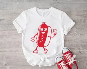 Hotdog Shirt, Unisex Hot Dog Shirt, Food Lover Gift T-Shirt, Foodie Tee, American Hotdog Shirt, Sausage Lover Gift Shirt.