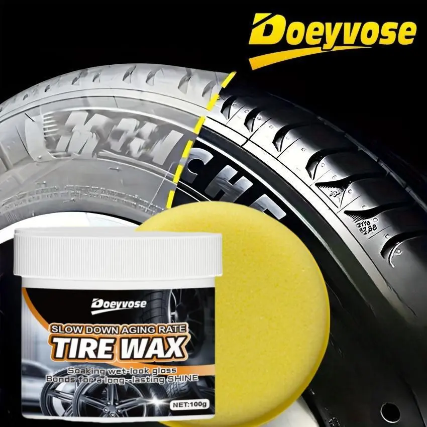 Shiny Tire Wax for Long-Lasting Protection & Shine, Restores & Enhances Tire Appearance, Prevents Cracking & Aging, Ideal for Cars, Motorcycles & Off Road Tires