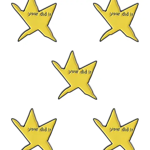 Creative Deformed Star Brooch Set, Inspirational Quote Enamel Lapel Pins, Versatile Alloy Badges, Fashion Accessories Clip for Backpacks, Men Accessories
