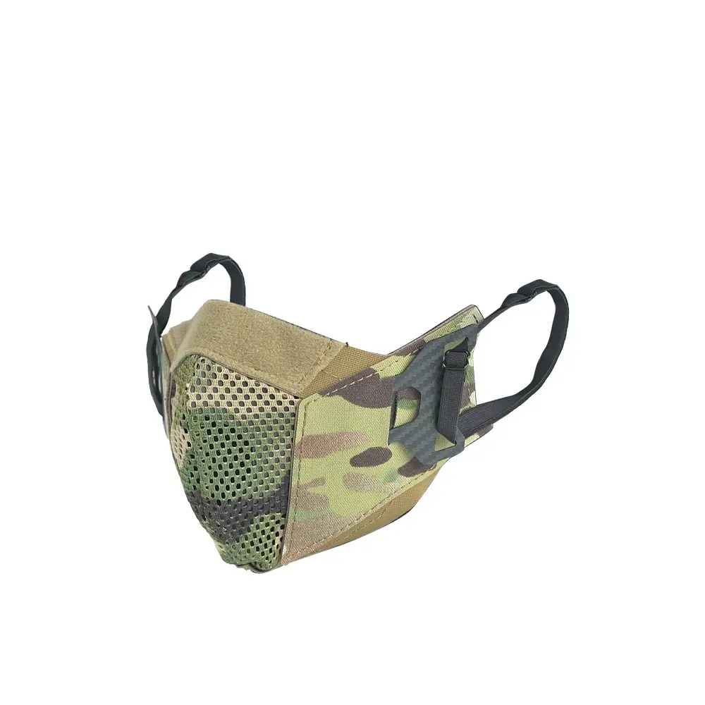 Dmgear Tactical Face shield, Arisoft Sports Half-Face shield, Wargame Breathable Face Protector, Half Mask, Ideal for Outdoor Activities, Breathable Face Covering