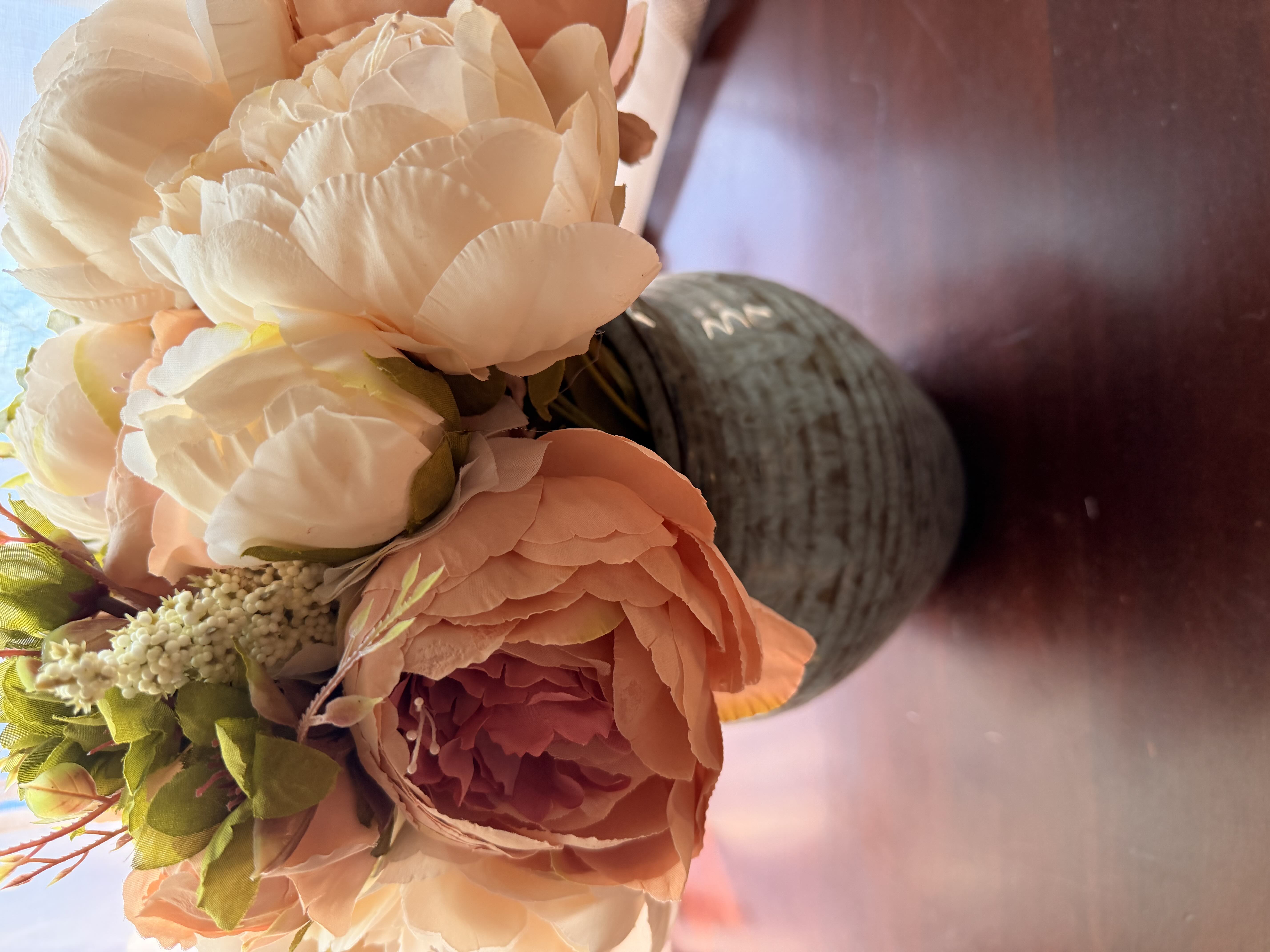 Artificial Peony Flower Bouquet, 1 Count Romantic Faux Flower Bouquet, Decorative Flowers for Home Party Wedding, Spring/Summer Decoration Home Decor Supplies, Peonies Bouquet for Flower Arrangement, Mother‘s Day Gift