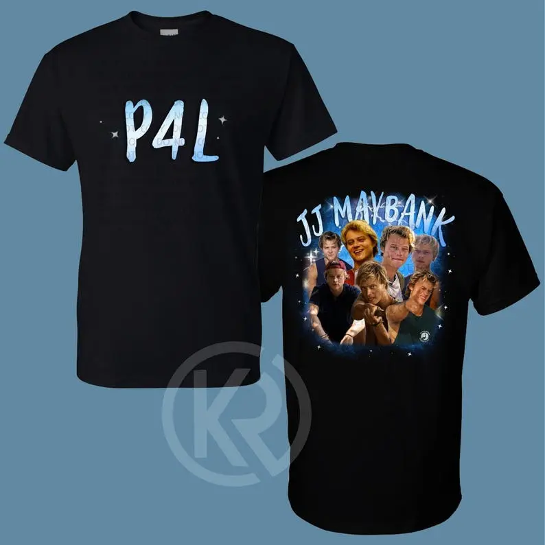 JJ Maybank P4L Front & Back shirt, Outer Banks Pogue Life Beach Tee, Poguelandia, Heavy Cotton Adult T-Shirt